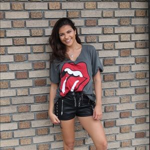 Blank NYC leather shorts